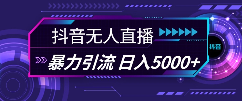 抖音快手视频号全平台通用无人直播引流法，利用图片模板和语音话术-藏宝湾资源网