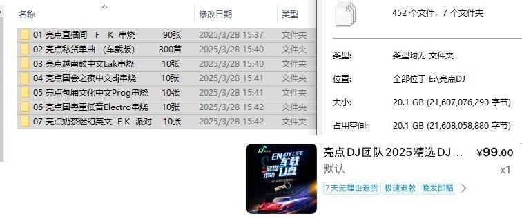 抖音卖的亮点DJ 2025精选DJ车载无损音乐第6期 20G-藏宝湾资源网