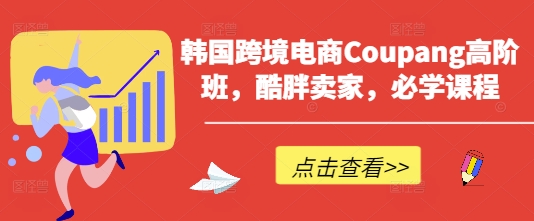 韩国跨境电商Coupang高阶班，酷胖卖家，必学课程-藏宝湾资源网