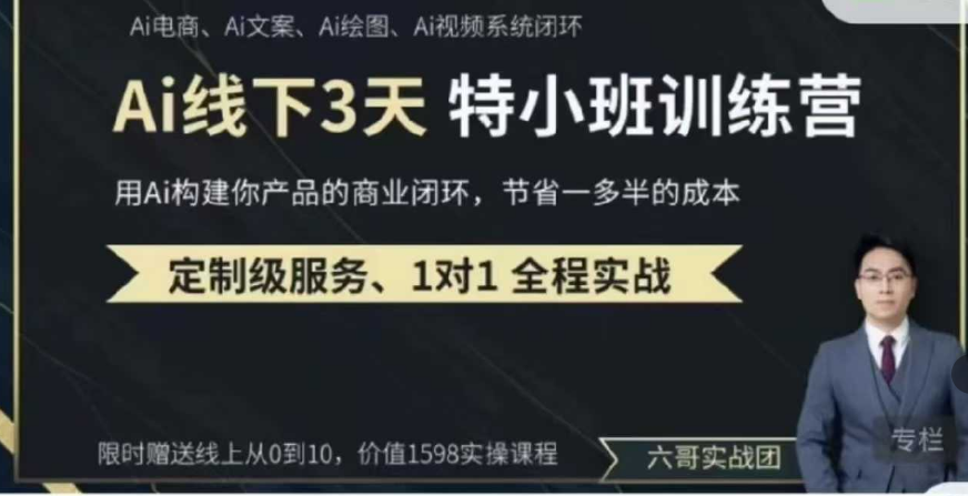 俗人六哥AI实操培训第20-21期线下，0基础保姆级教程，3月最新整理，企业获客、降本增效、打造超级个体-藏宝湾资源网