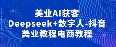 美业AI获客Deepseek+数字人-抖音美业教程电商教程-藏宝湾资源网